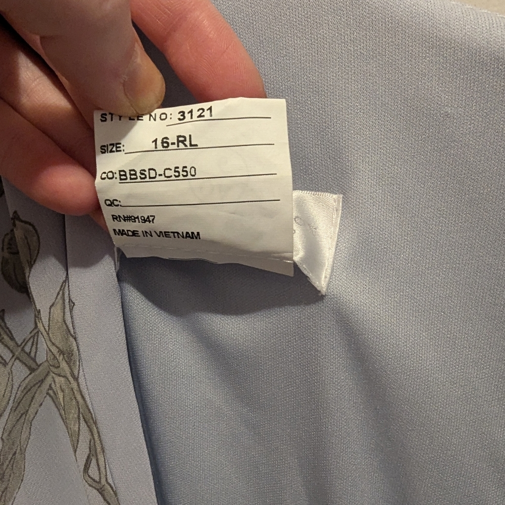 After Six Dessy Collection Baby Blue Floral Butterfly Formal Dress Wedding Guest - Picture 10 of 16